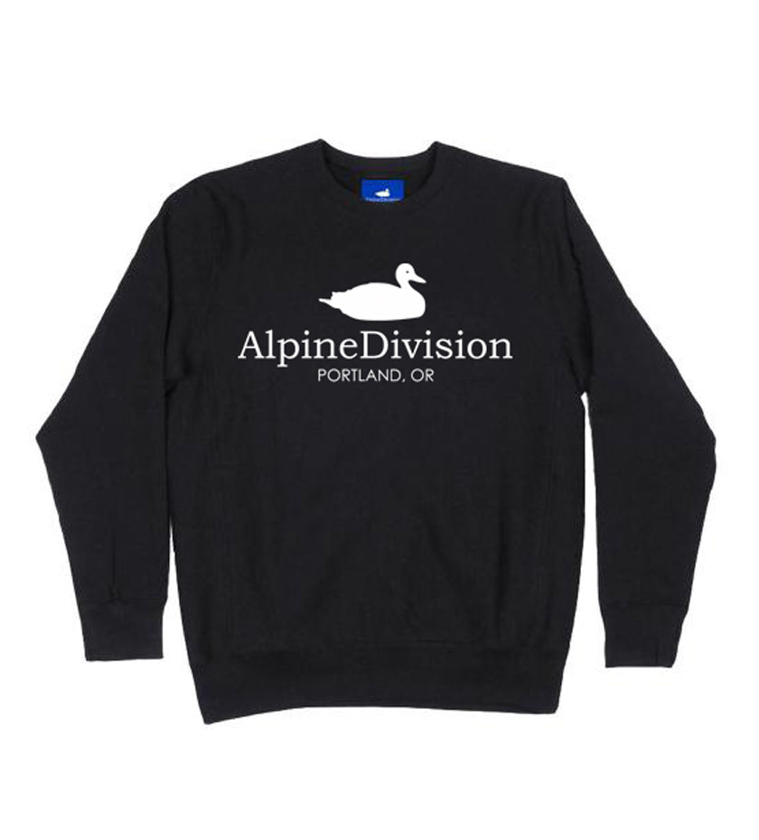 Alpine Division Logo Crewneck Sweatshirt Black
