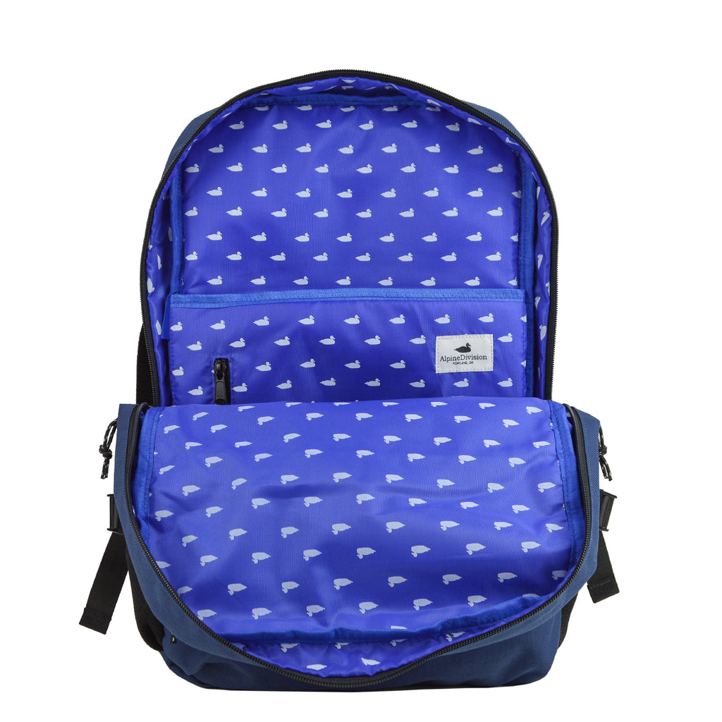 Alpine Division Backpack Blue Duck Print Liner