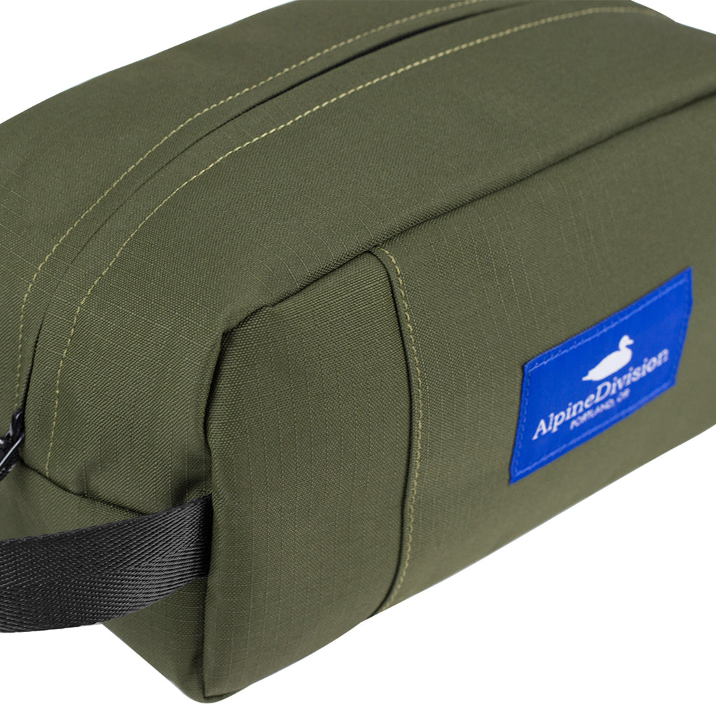 Alpine Division Blue Logo Travel Kit Olive Green