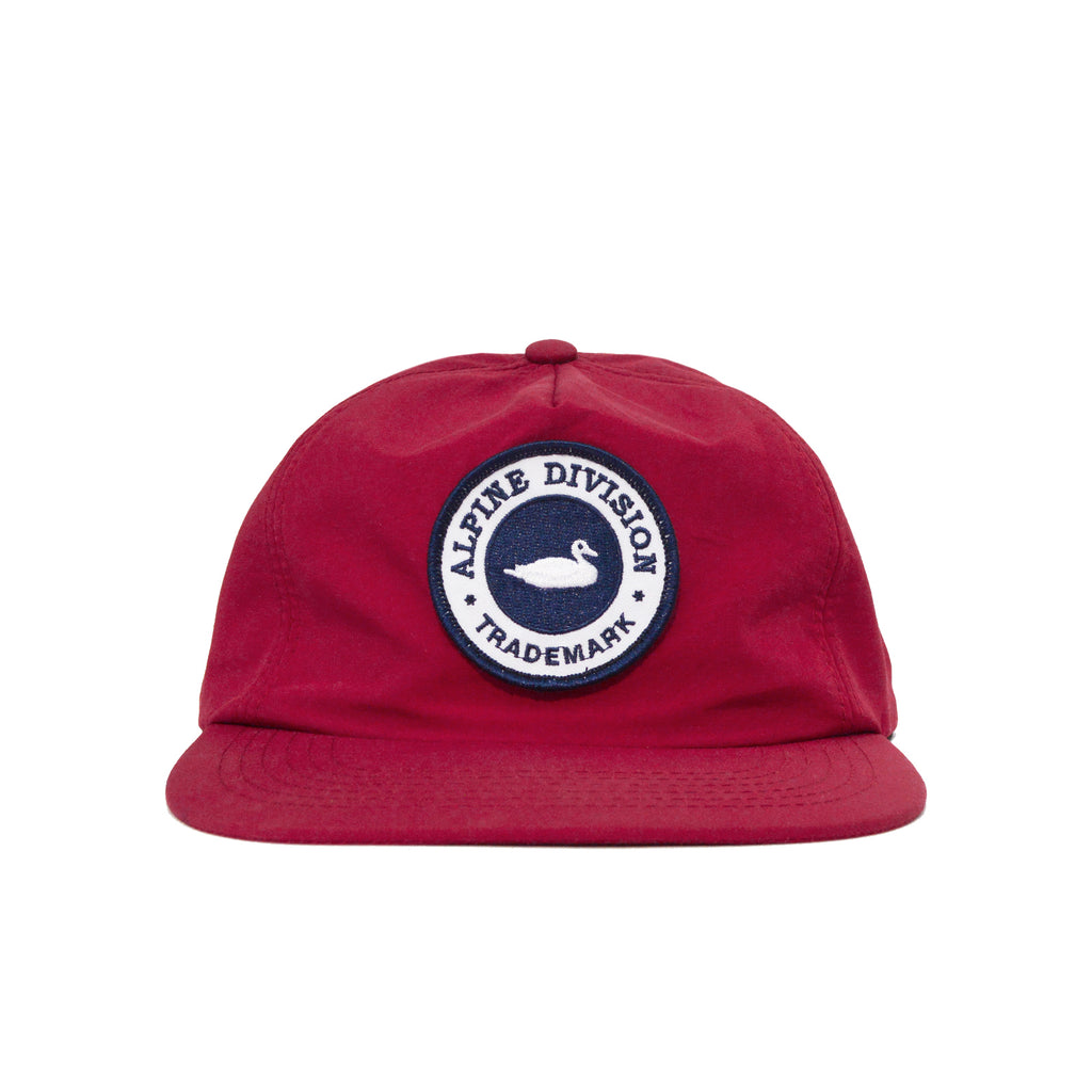 Alpine Division Unstructured Nylon Snapback Red