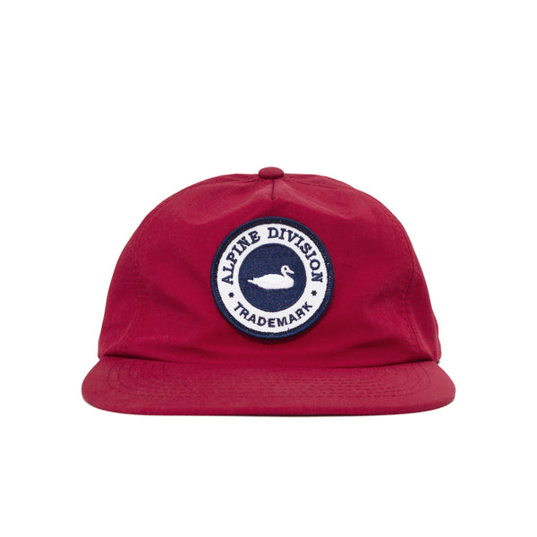 Alpine Division Unstructured Nylon Snapback Red
